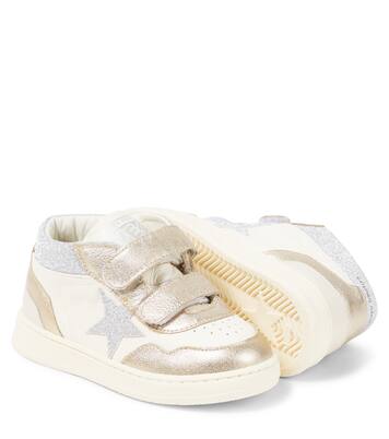 June Basket glitter leather sneakers  | Golden Goose Kids