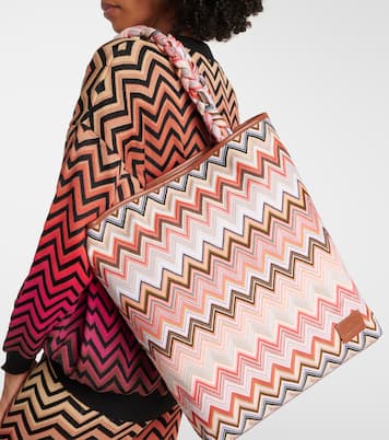 Borsa Zigzag Large con pelle | Missoni
