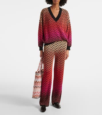 Borsa Zigzag Large con pelle | Missoni