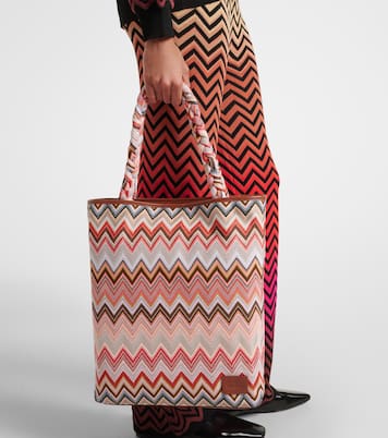Borsa Zigzag Large con pelle | Missoni