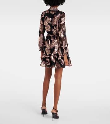 فستان قصير بربطة عنق وطبعات | Etro