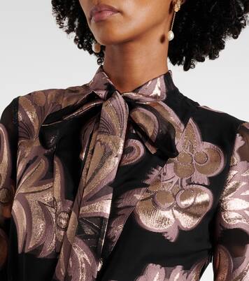 فستان قصير بربطة عنق وطبعات | Etro