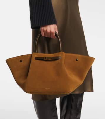 New York Midi suede tote bag | DeMellier