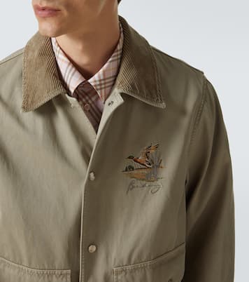 Embroidered cotton twill field jacket | Burberry