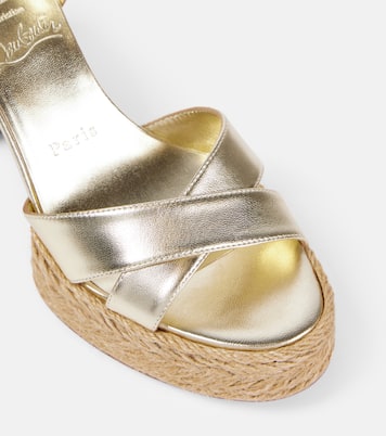 Plateausandalen Calakala 85 aus Metallic-Leder | Christian Louboutin