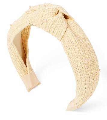 Edeline bow-detail raffia headband | Bonpoint