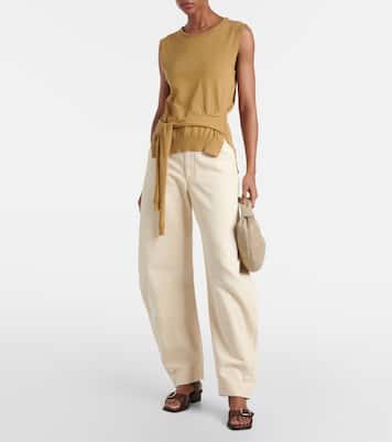 Top de punto de algodón con lazada | Lemaire