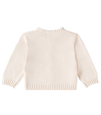 Baby Strawberries embroidered cotton cardigan | Tinycottons