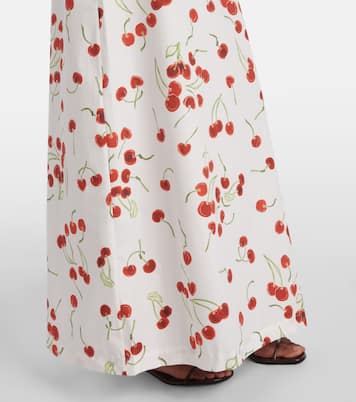 Jupe longue en coton à fleurs | Adriana Degreas