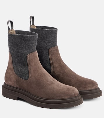 Suede ankle boots | Brunello Cucinelli