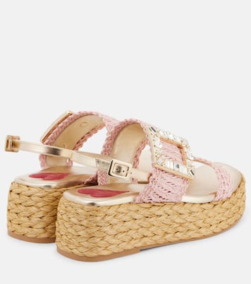 Espa 60 raffia platform sandals | Roger Vivier