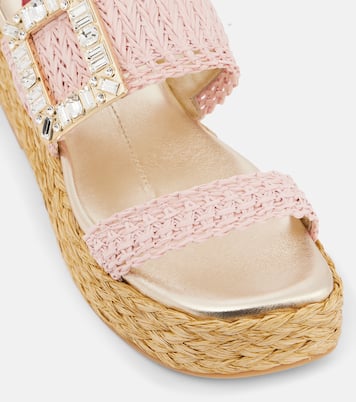 Espa 60 raffia platform sandals | Roger Vivier