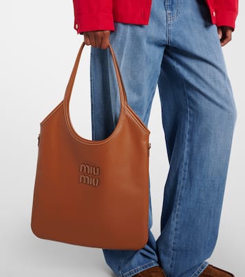 Ivy Medium leather tote bag | Miu Miu