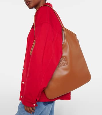 Ivy Medium leather tote bag | Miu Miu