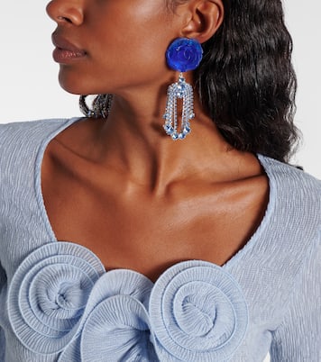 Embellished floral drop earrings | Magda Butrym