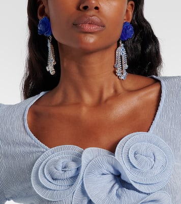 Embellished floral drop earrings | Magda Butrym