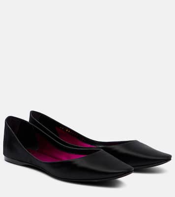 Lou satin crêpe ballet flats | Saint Laurent