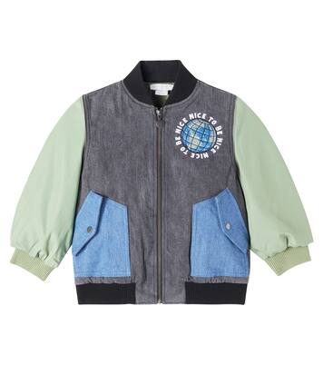 Paneled denim bomber jacket | Stella McCartney Kids