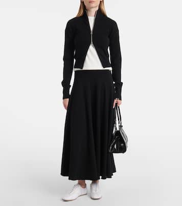 N°302 Lemon cashmere-blend zip-up jacket | Extreme Cashmere
