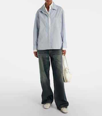 Glossy mid-rise wide-leg jeans | Acne Studios