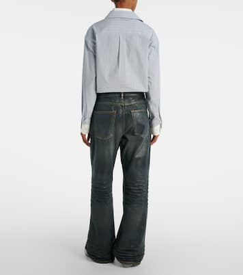 Glossy mid-rise wide-leg jeans | Acne Studios