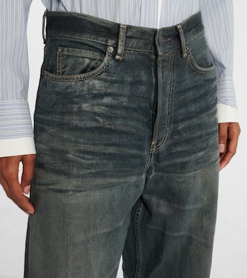 Glossy mid-rise wide-leg jeans | Acne Studios