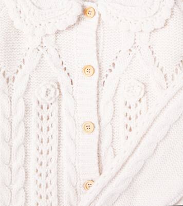 Khellana cable-knit floral cardigan | Louise Misha