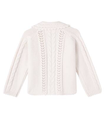 Khellana cable-knit floral cardigan | Louise Misha