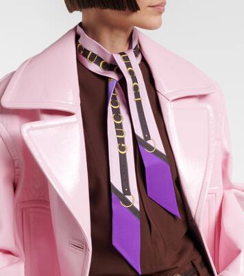 Printed silk twill scarf | Gucci