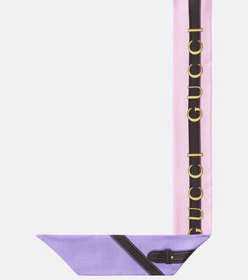 Printed silk twill scarf | Gucci
