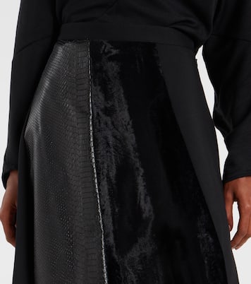 High-Rise-Maxirock aus einem Wollgemisch | Junya Watanabe