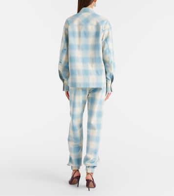 格纹棉质与羊毛锥形裤装 | The Attico