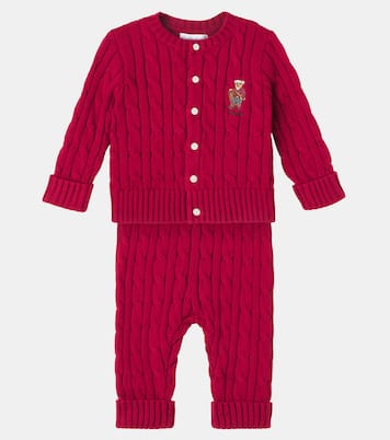 Baby cotton cardigan and pants set | Polo Ralph Lauren Kids