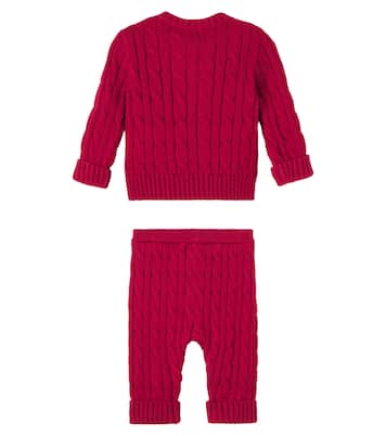 Baby cotton cardigan and pants set | Polo Ralph Lauren Kids
