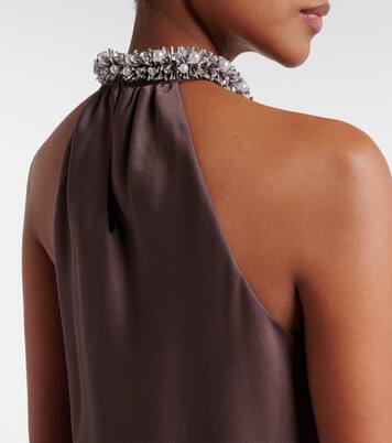 Top en satin à ornements | Simkhai