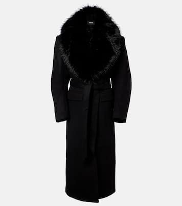 Manteau en laine et fourrure synthétique | Rotate