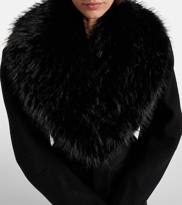 Manteau en laine et fourrure synthétique | Rotate