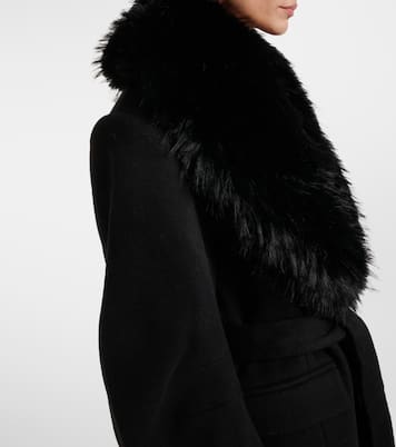 Manteau en laine et fourrure synthétique | Rotate