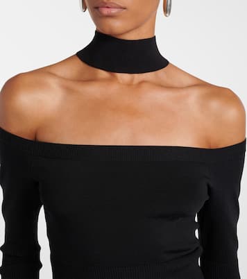 Lila ribbed-knit off-shoulder top | Simkhai