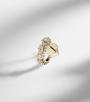 Pendientes Petite Boucle De Fleurs de oro de 18 ct con diamantes | Sophie Bille Brahe