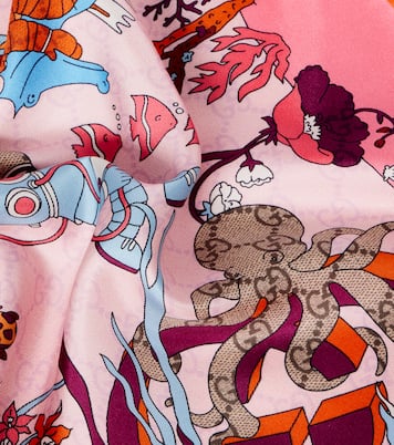 Bedrucktes Tuch aus Seiden-Twill | Gucci