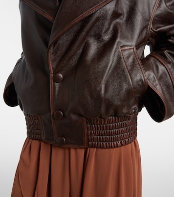 Leather biker jacket | Jacques Wei