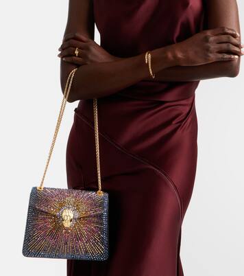 Serpenti Forever Small suede shoulder bag | Bvlgari