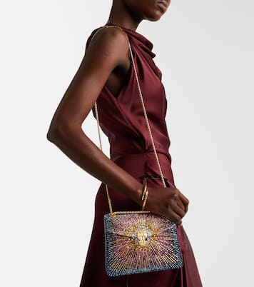 Serpenti Forever Small suede shoulder bag | Bvlgari