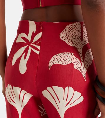 Pantalon ample Toya imprimé en lin | Cala de la Cruz