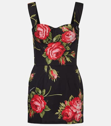 Robe bustier en coton à fleurs | Dolce&Gabbana
