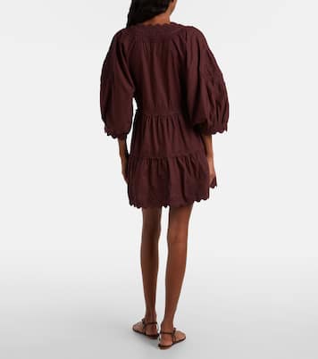 Scalloped cotton poplin minidress | Juliet Dunn