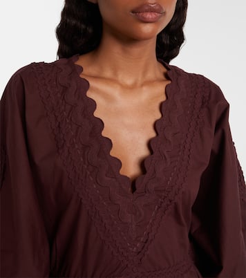 Scalloped cotton poplin minidress | Juliet Dunn