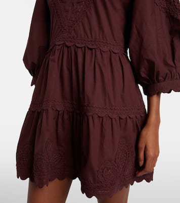 Scalloped cotton poplin minidress | Juliet Dunn