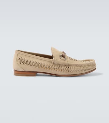 Horsebit 1953 woven suede loafers | Gucci